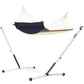 Nautico Outdoor Spreader Bar Navy Blue - Gefütterte Kingsize-Stabhängematte Outdoor mit Gestell aus pulverbeschichtetem Stahl